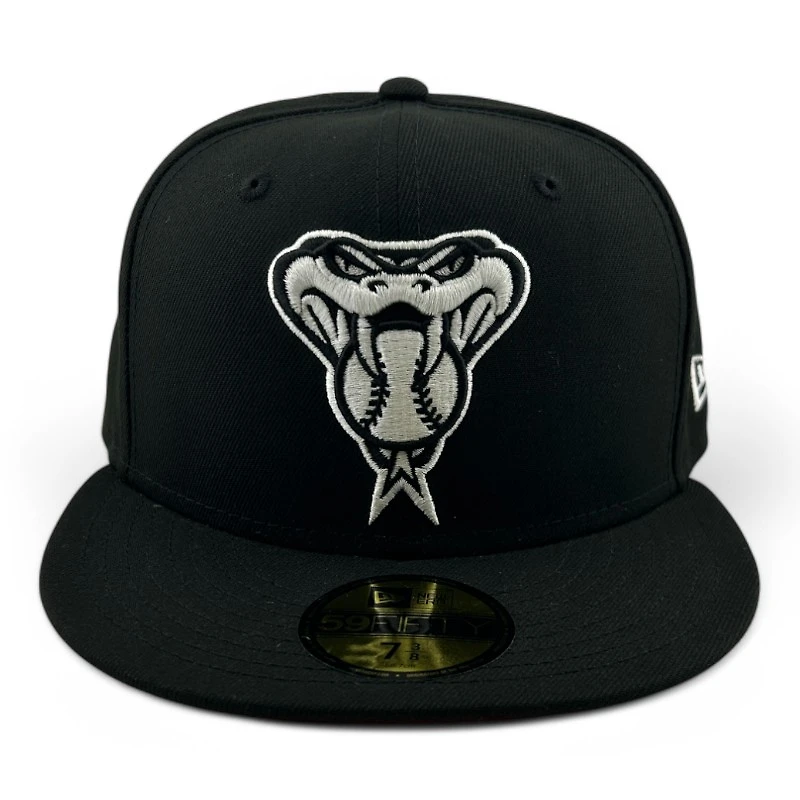 Arizona Diamondbacks White on Black Maroon UV New Era 59FIFTY Fitted Hat