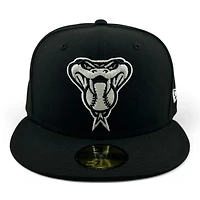 Arizona Diamondbacks White on Black Maroon UV New Era 59FIFTY Fitted Hat