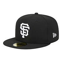 San Francisco Giants Black and White 2010 WS Patch Grey UV New Era 59FIFTY Fitted Hat
