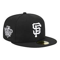 San Francisco Giants Black and White 2010 WS Patch Grey UV New Era 59FIFTY Fitted Hat