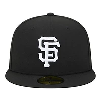San Francisco Giants Black and White 2010 WS Patch Grey UV New Era 59FIFTY Fitted Hat