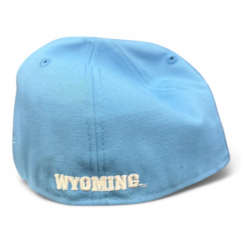 Wyoming Cowboys Light Blue and Yellow 125 Year Patch Gray UV NCAA New Era 59FIFTY Fitted Hat