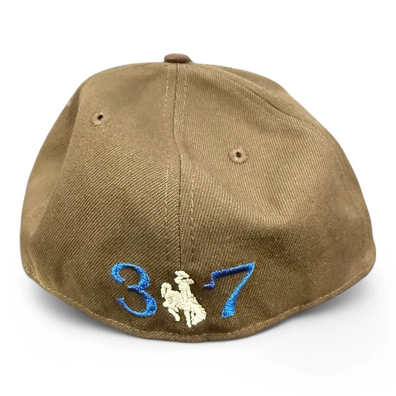 Wyoming Cowboys Brown and Royal Blue Mountain Patch UV NCAA New Era 59FIFTY Fitted Hat