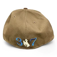 Wyoming Cowboys Brown and Royal Blue Mountain Patch UV NCAA New Era 59FIFTY Fitted Hat
