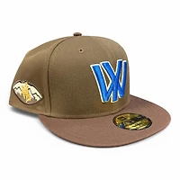 Wyoming Cowboys Brown and Royal Blue Mountain Patch UV NCAA New Era 59FIFTY Fitted Hat