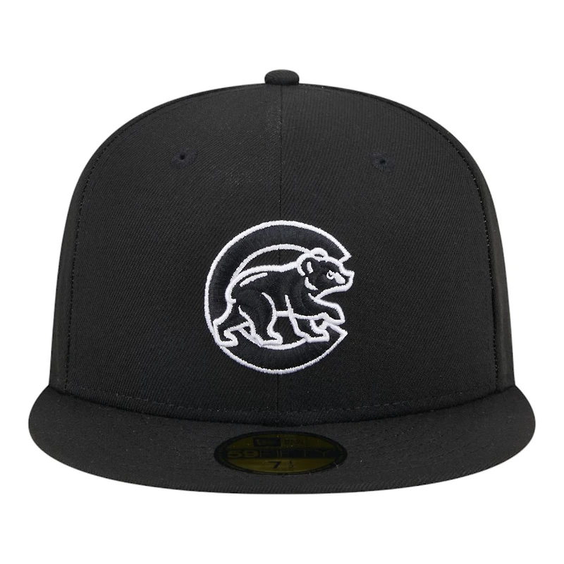 Chicago Cubs Black and White 2016 WS Patch Grey UV New Era 59FIFTY Fitted Hat