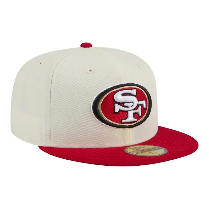 San Francisco 49ers Chrome and Scarlet Red New Era 59FIFTY Fitted Hat