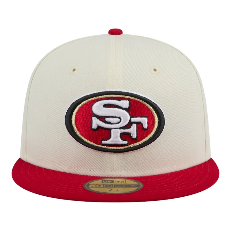 San Francisco 49ers Chrome and Scarlet Red New Era 59FIFTY Fitted Hat