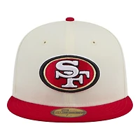 San Francisco 49ers Chrome and Scarlet Red New Era 59FIFTY Fitted Hat