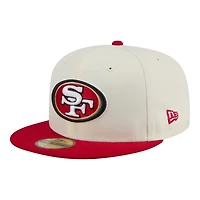 San Francisco 49ers Chrome and Scarlet Red New Era 59FIFTY Fitted Hat