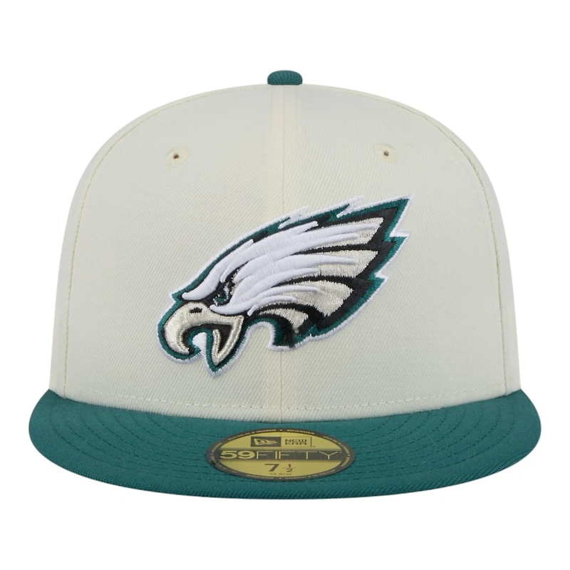 Philadelphia Eagles Chrome and Midnight Green New Era 59FIFTY Fitted Hat