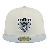 Las Vegas Raiders Chrome and Gray New Era 59FIFTY Fitted Hat