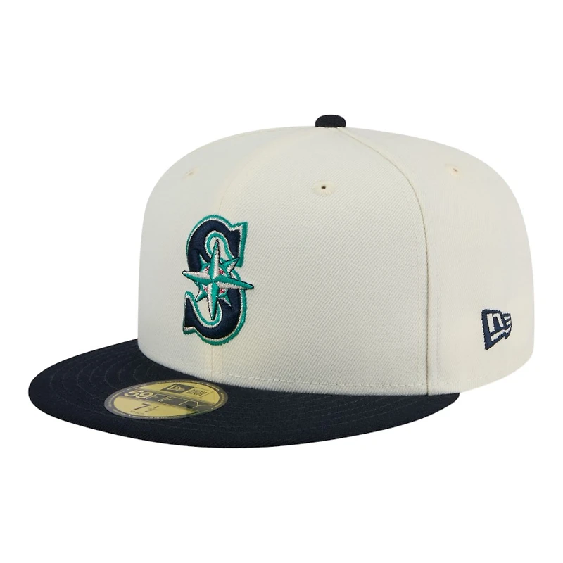 Seattle Mariners Chrome and Navy New Era 59FIFTY Fitted Hat