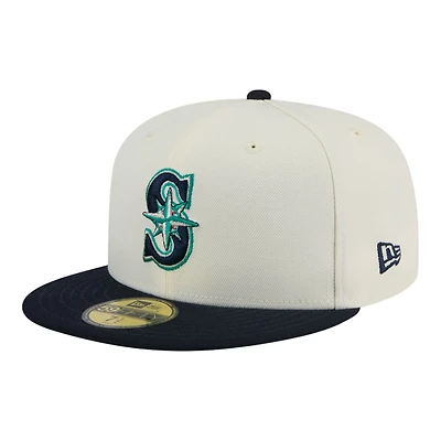 Seattle Mariners Chrome and Navy New Era 59FIFTY Fitted Hat