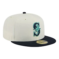Seattle Mariners Chrome and Navy New Era 59FIFTY Fitted Hat