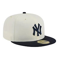 New York Yankees Chrome and Navy Era 59FIFTY Fitted Hat