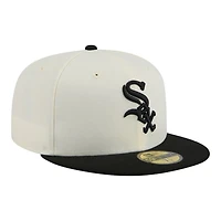 Chicago White Sox Chrome and Black New Era 59FIFTY Fitted Hat