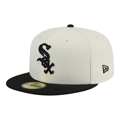 Chicago White Sox Chrome and Black New Era 59FIFTY Fitted Hat