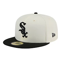 Chicago White Sox Chrome and Black New Era 59FIFTY Fitted Hat