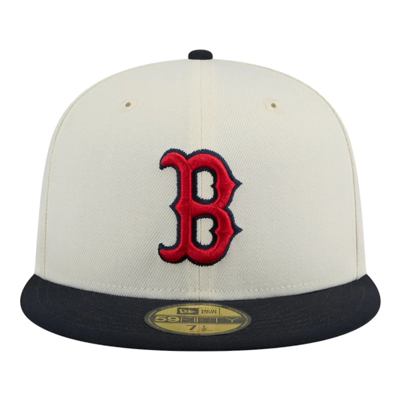 Boston Red Sox Chrome and Navy New Era 59FIFTY Fitted Hat