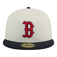 Boston Red Sox Chrome and Navy New Era 59FIFTY Fitted Hat