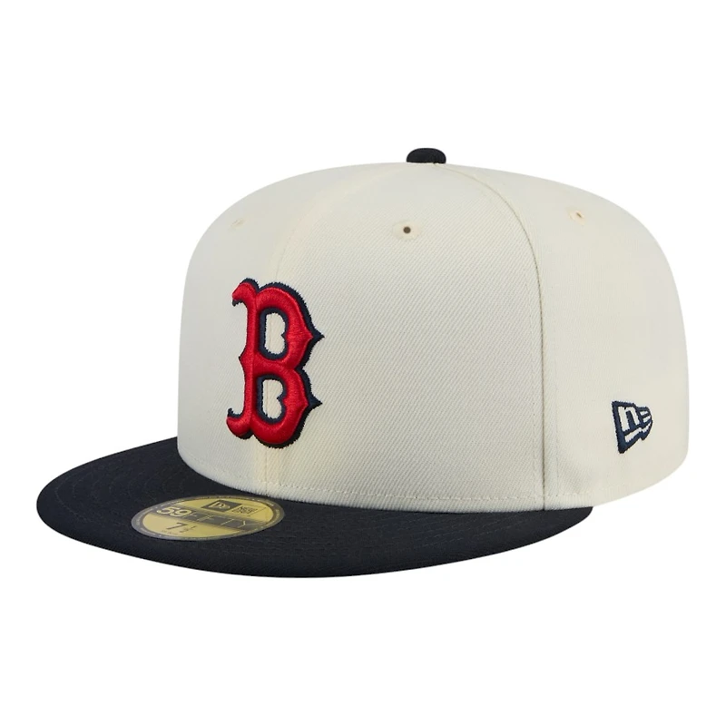 Boston Red Sox Chrome and Navy New Era 59FIFTY Fitted Hat