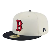 Boston Red Sox Chrome and Navy New Era 59FIFTY Fitted Hat