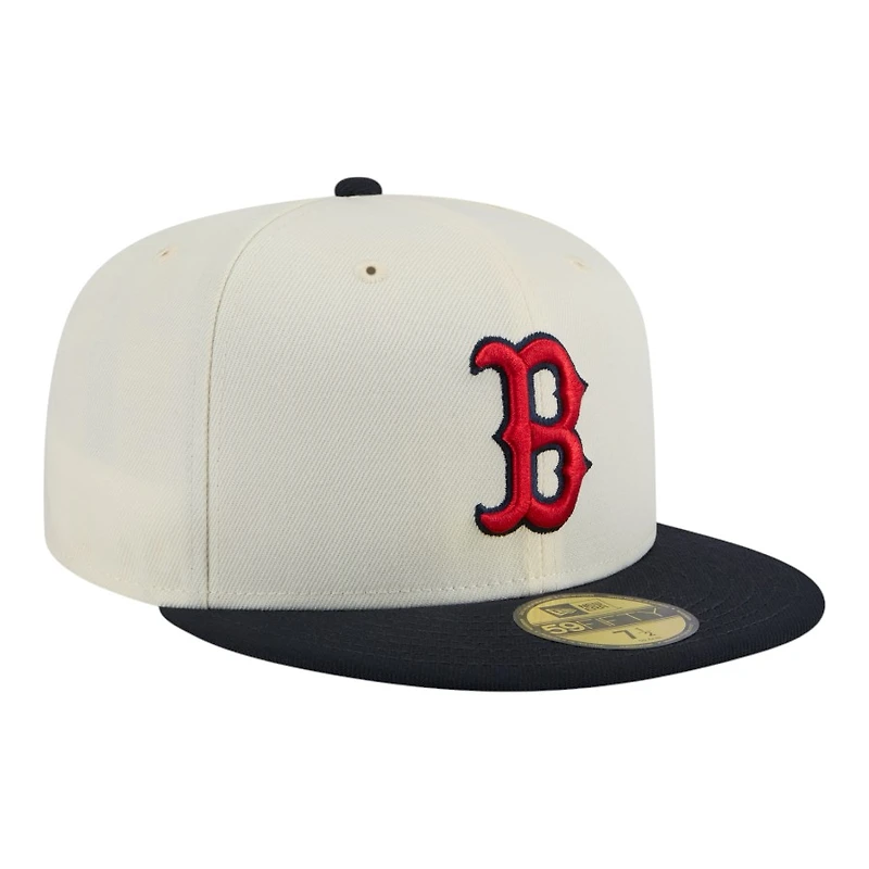 Boston Red Sox Chrome and Navy New Era 59FIFTY Fitted Hat