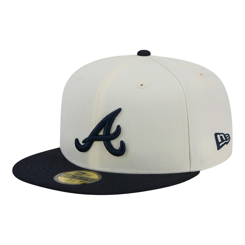 Atlanta Braves Chrome and Navy New Era 59FIFTY Fitted Hat