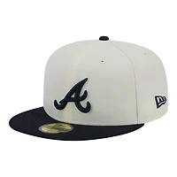 Atlanta Braves Chrome and Navy New Era 59FIFTY Fitted Hat