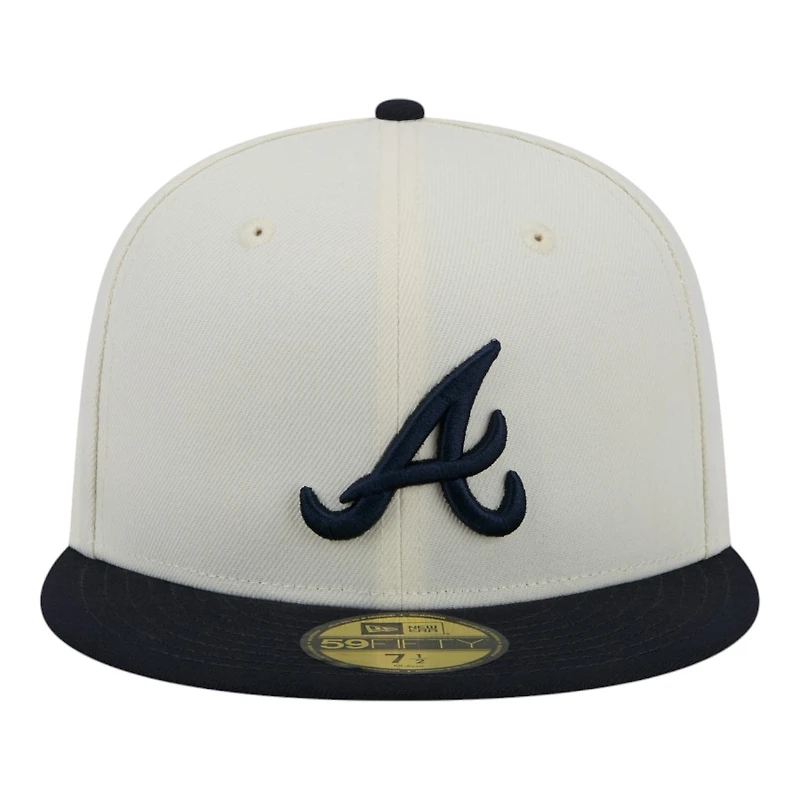 Atlanta Braves Chrome and Navy New Era 59FIFTY Fitted Hat