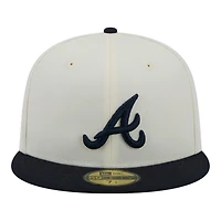 Atlanta Braves Chrome and Navy New Era 59FIFTY Fitted Hat