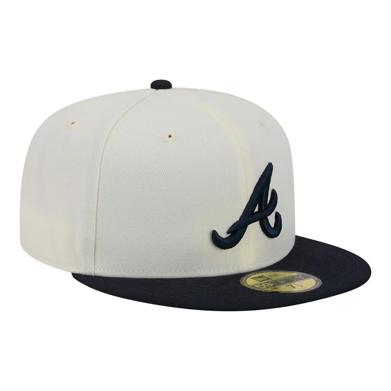 Atlanta Braves Chrome and Navy New Era 59FIFTY Fitted Hat