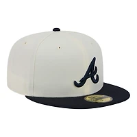 Atlanta Braves Chrome and Navy New Era 59FIFTY Fitted Hat