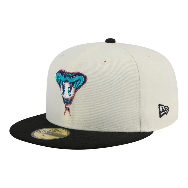 Arizona Diamondbacks Chrome and Black New Era 59FIFTY Fitted Hat