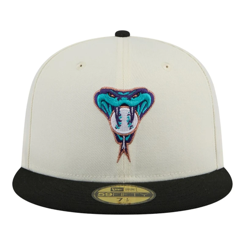 Arizona Diamondbacks Chrome and Black New Era 59FIFTY Fitted Hat