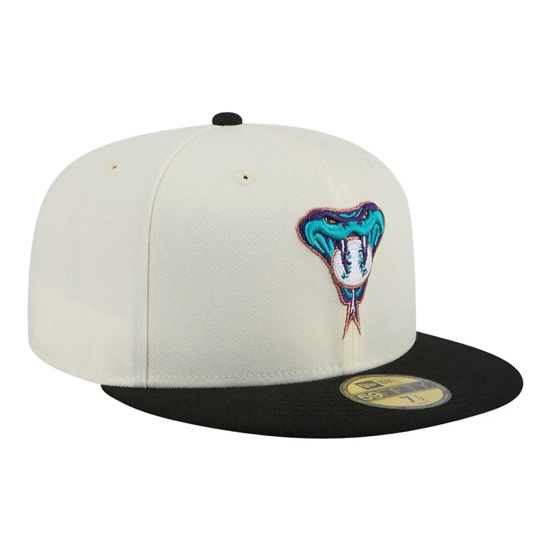 Arizona Diamondbacks Chrome and Black New Era 59FIFTY Fitted Hat