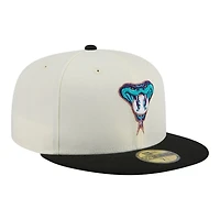 Arizona Diamondbacks Chrome and Black New Era 59FIFTY Fitted Hat