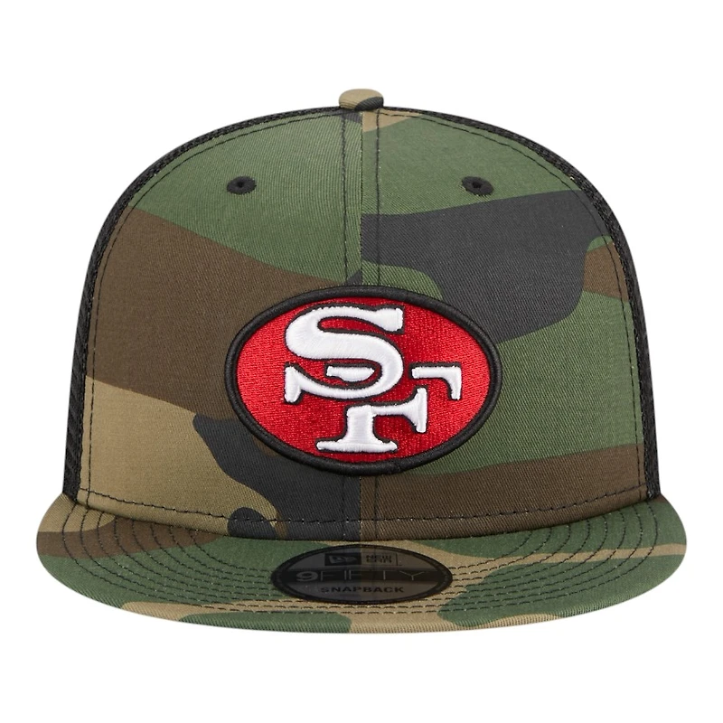 San Francisco 49ers Woodland Camo Trucker New Era 9FIFTY Snapback Hat