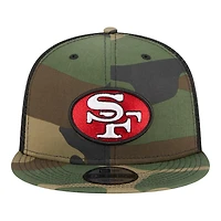 San Francisco 49ers Woodland Camo Trucker New Era 9FIFTY Snapback Hat