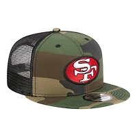 San Francisco 49ers Woodland Camo Trucker New Era 9FIFTY Snapback Hat