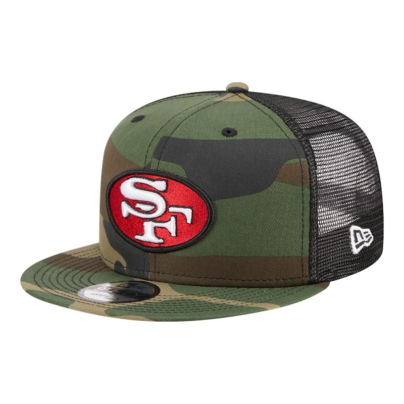 San Francisco 49ers Woodland Camo Trucker New Era 9FIFTY Snapback Hat
