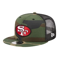 San Francisco 49ers Woodland Camo Trucker New Era 9FIFTY Snapback Hat