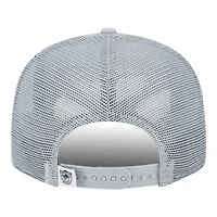 Las Vegas Raiders Gray Trucker New Era 9FIFTY Snapback Hat