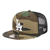 Los Angeles Dodgers Woodland Camo Trucker New Era 9FIFTY Snapback Hat