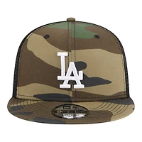 Los Angeles Dodgers Woodland Camo Trucker New Era 9FIFTY Snapback Hat
