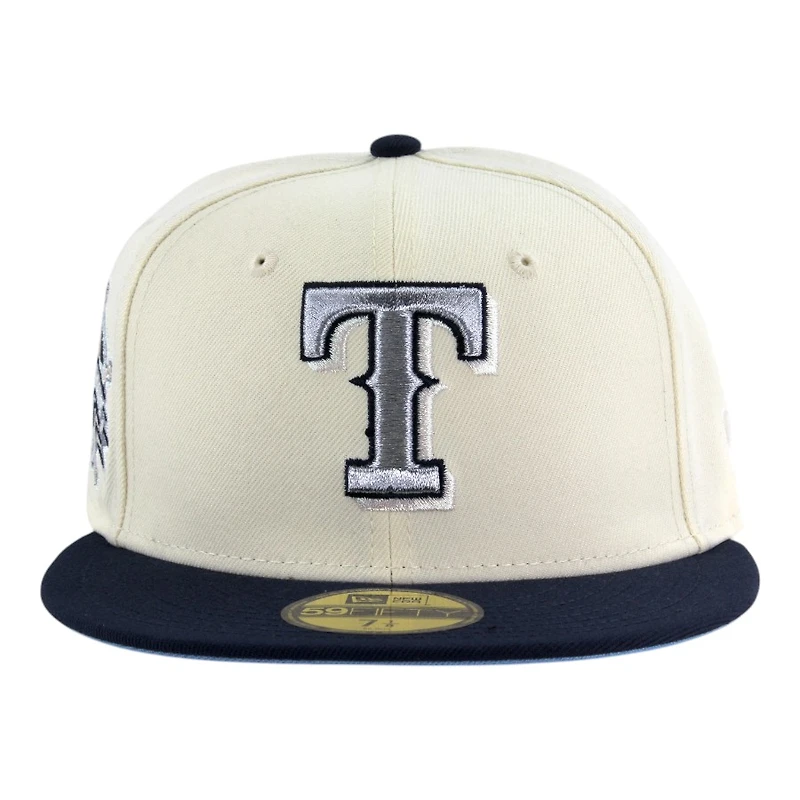 Texas Rangers Chrome and Oceanside Blue 1995 ASG Patch Icy UV New Era 59FIFTY Fitted Hat