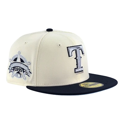 Texas Rangers Chrome and Oceanside Blue 1995 ASG Patch Icy UV New Era 59FIFTY Fitted Hat