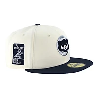 Chicago Cubs Chrome and Oceanside Blue Be Alert Patch Icy UV New Era 59FIFTY Fitted Hat