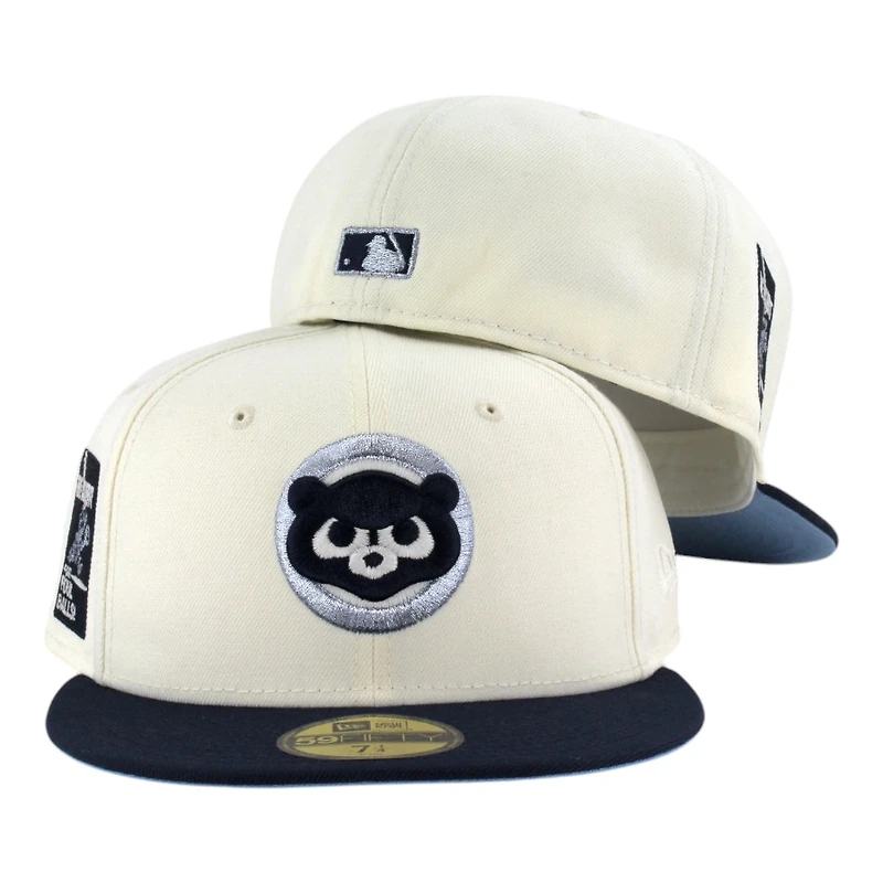 Chicago Cubs Chrome and Oceanside Blue Be Alert Patch Icy UV New Era 59FIFTY Fitted Hat